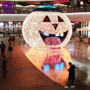 Lumière LED lumineuse en forme de citrouille pour décorations d'Halloween et de Noël effrayantes, étanche, pour affichages festifs intérieurs et extérieurs - Product Image 2