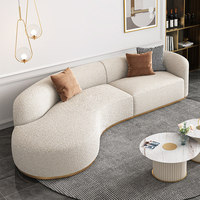 Canapé créatif nordique pour salon, ensemble de canapés bouclés, canapés lune incurvés, chaise longue, mobilier de salon moderne et créatif