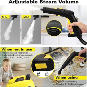<span class=keywords><strong>Nettoyeur</strong></span> <span class=keywords><strong>Vapeur</strong></span> Portable Multifonctionnel Professionnel 1800W Haute Pression en Acier Inoxydable 2-5 Bar Électrique sur Batterie pour Usage Domestique - Product Image 4