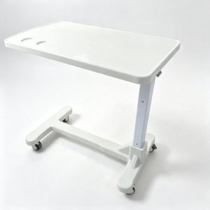 <span class=keywords><strong>Tavolino</strong></span> Regolabile da Letto con Doppio Portabicchieri, Tavolo Mobile con Ruote <span class=keywords><strong>per</strong></span> Ospedale, Casa di Cura e Clinica - Product Image 1