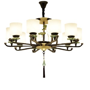 โคมไฟระย้าสไตล์จีนทรงกลม ขั้วหลอด E27 หลอดไส้ 6 8 10 12 หัว สำหรับห้องนั่งเล่น วิลล่า ร้านอาหาร - Product Image 2