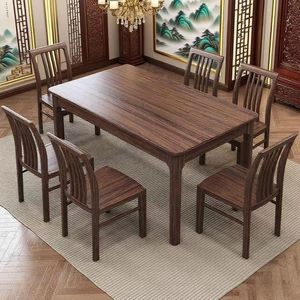 Set di Mobili da Pranzo Artigianali in Rovere Rustico con <span class=keywords><strong>Tavolo</strong></span> <span class=keywords><strong>Allungabile</strong></span> e Comode Sedie da Pranzo - Product Image 3