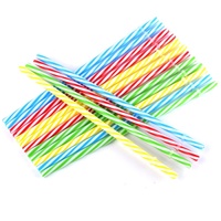 Pailles en spirale en PP pour bocal Mason avec bouchon, pailles en plastique réutilisables