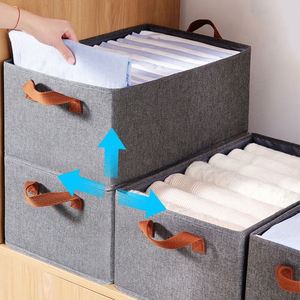 Organizador de Ropa Plegable Moderno, Cajones de Tela Lavables para Armario, Cajas de Almacenamiento de Ropa Plegables con Asa - Product Image 3