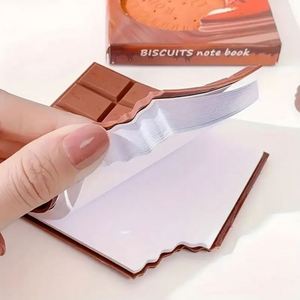 Quirky Biscuit Self-Adhesive Sticky Notes Cultural Creative Chocolate Scented 9x10cm <b>Mini</b> <b>Notebooks</b> Cute Fun Back-to-School - Product Image 4
