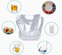 Pochette à bec verseur transparente sans BPA de qualité alimentaire, sac de stockage de liquides en PET/PE, 2,5L, 3L, 5L, emballage pour lait et boissons