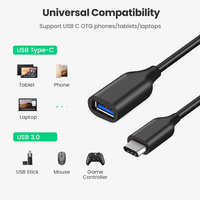 Harga Pabrik Dua Gaya 20Cm Usb 3.1 Tipe-c Otg Kabel Data Tipe C Laki-laki Ke Usb 3.0 Perempuan Kabel Adaptor Usb Otg untuk Tablet