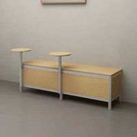 Sièges modulaires sur le thème marin, canapé, café commercial, salon de thé, espace lounge, ensemble table et chaises de style industriel.