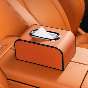 Multifunktionaler Auto-Taschentuchhalter aus Leder und ABS, Hängetasche für die Rückenlehne, Armlehnen-Organizer, universelles Fahrzeugzubehör - Product Image 2