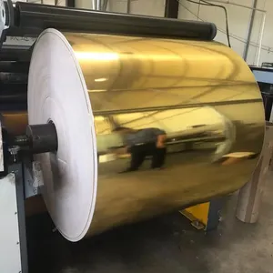 מותג סין זהב נייר אלומיניום מותאם אישית 25/50/80mic PET סרט לייזר הדפסת מדגם עבור מחיר סיטונאי במפעל חינם