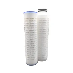 Cartucho de filtro de água plissado de 30 polegadas, membrana de grau estéril de 0,22 mícrons para filtragem médica para plantas de fabricação