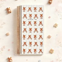 Carnet Little Bear Chef, design original, carnet en spirale apaisant, chaud et mignon, avec 100 feuilles.