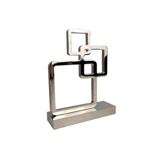 Cadre en métal argenté de petite taille en aluminium et fer pour la décoration de <span class=keywords><strong>salon</strong></span>, arts métalliques pour chambre d'amis, vente en gros d'usine - Product Image 1