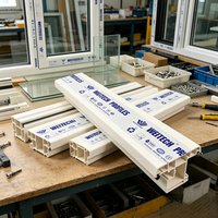 Profilé UPVC blanc co-extrudé avec joint d'étanchéité en caoutchouc, parfait pour améliorer l'étanchéité aux intempéries des fenêtres