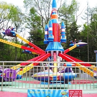 Manèges d'amusement en plein air à contrôle de soi Happy Set Sail Rotating Airplane Metal and Steel Material for Amusement Parks