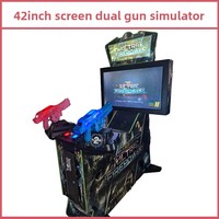 Nouvelle machine de jeu d'arcade de tir électronique, grande simulation, avec deux pistolets, thèmes Maison hantée, Alien, Guerre du Vietnam