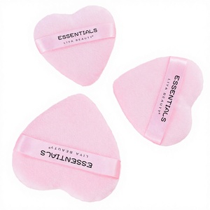 Mini Esponja de Maquillaje Portátil, Triangular, en Forma de Gota de Agua, de Algodón, para Aplicar Polvo Facial - Product Image 4