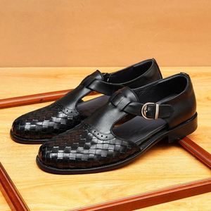 Sandalias de Cuero Genuino Transpirables de Alta Calidad, Sandalias para Caminar al Aire Libre, Sandalias Planas Casuales de Verano para Hombre, Sandalias de Moda - Product Image 5