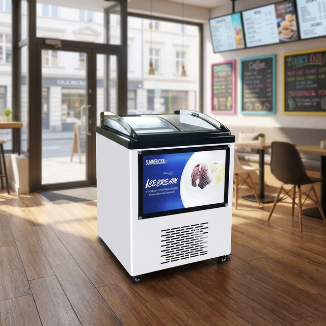 YINZHENG Commercial 6 1/4 Pans Italian Batch Gelato Deep Ice Cream Display Freezer Case Showcase Fridge Commercial Refrigerator