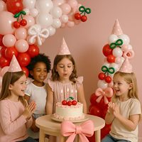 Kit d'arche de guirlande de ballons en latex pour anniversaire de filles, baby shower, révélation du sexe, décoration murale et fournitures de fête