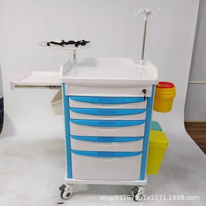 Carrito de Anestesia Médica con Capacidad de Carga de 300 Lb, Material ABS, para Cirugía Hospitalaria, Atención de Emergencias y Tratamiento - Product Image 1