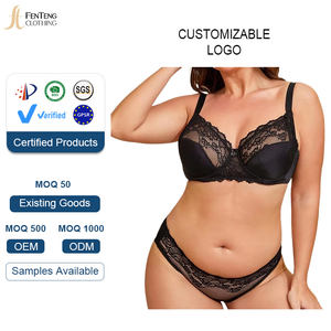 Lism Custom European Women's Large Size Ef Intimates Set Sujetador de encaje ajustable Transpirable Thin Bikini Cómodo Sujetador transfronterizo - Product Image 1
