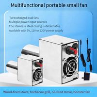 Ventilateur portable multifonctionnel pour poêle à bois, barbecue, allume-feu USB, démarreur manuel d'huile usagée 12V 100W