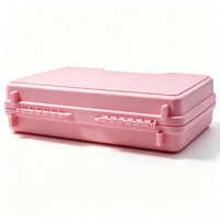 U-S013 Boîte à outils portable en plastique simple moulée par injection PP de 17 pouces, robuste, avec insert en mousse pré-découpé