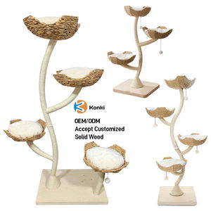 برج خشبي من خشب السيسال لخدش أشجار القطط الكبيرة للبيع بالجملة من الجهة المصنعة برج كوندو بتصميم حديث لشجرة القطط القابلة للتسلق - Product Image 1