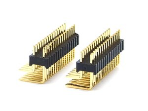 Conector de cabezal de pasador de paso de 1,27mm Ángulo recto de doble fila SQ0.46mm H2.54mm 2*15P - Product Image 4