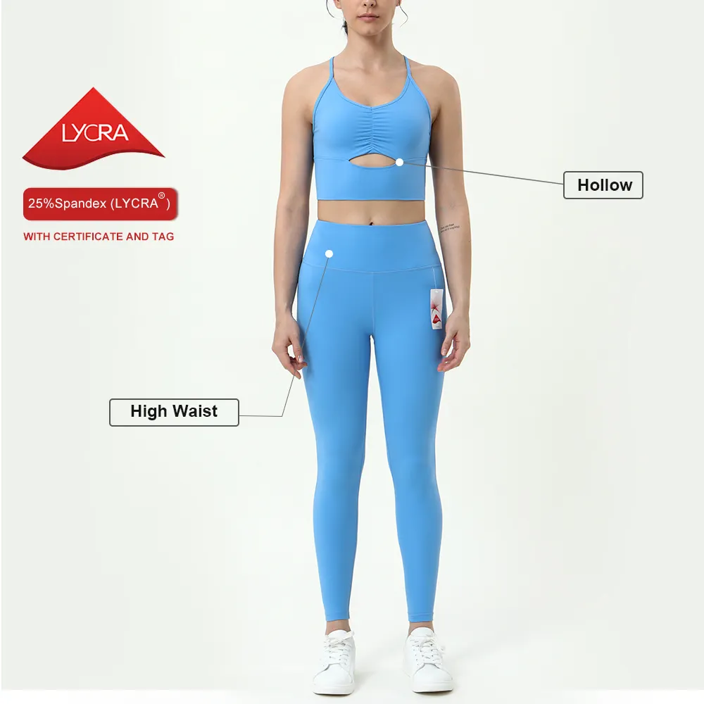 2022 New Elastic Soft Yoga Set neu meist verkaufte 2 Stück Damen Sportswear Yoga Sets Workout Yoga Sets