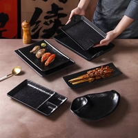 Services de vaisselle en mélamine écologiques, durables, compatibles lave-vaisselle, non toxiques, pour restaurants commerciaux et hôtels, style Japandi