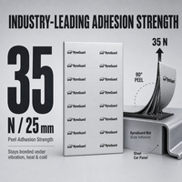 Peredam Suara Butyl Kualitas Ekspor 2mm 500x800mm Ringan dan Tahan Guncangan untuk Mobil, Insulasi Getaran, Grosir
