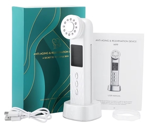 Appareil de beauté multifonctionnel RF EMS Photon, appareil de lifting du visage à ultrasons froids portable, rechargeable, ABS, soin de la peau - Product Image 1