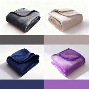 Mới đến tùy chỉnh siêu mềm màu đen Thú Cưng Thân thiện với môi dệt kim gấp rắn bốn mùa 100% <span class=keywords><strong>polyester</strong></span> flannel lông cừu 100x150cm - Product Image 6