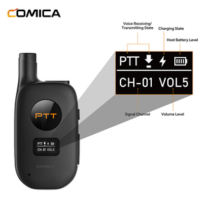COMICA Seekcom M1 (dos unidades) Auriculares Mini Walkie Talkie UHF 22 Canales, Radio Bidireccional Inalámbrica con Clip, OLED a Prueba de Explosiones - Product Image 2