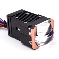 HENVVEI proyektor Laser Led Mini, lampu depan mobil lensa matriks 65W 1.5 K putih pemasangan mudah sinar rendah tinggi 5500 inci