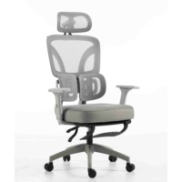 Chaise de bureau ergonomique confortable avec dossier en maille, siège pivotant réglable en hauteur pour la maison, le bureau, l'école, la chambre et les tâches diverses
