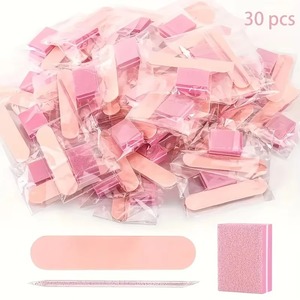 3Pcs Mini Pink Manicure Tool Set <b>Nail</b> Buffer Cuticle Stick Emery <b>File</b> - Product Image 5