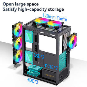 มนุษย์หิมะเคสพีซีเล่นเกม atx/ M-ATX ชิ้นเคสคอมพิวเตอร์ Towers สีดำคลาสสิกเคสคอมพิวเตอร์เกมพีซี ATX - Product Image 5