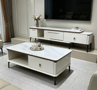 Meubles de salon, table basse et meuble TV, console de télévision rétractable, armoire de rangement moderne