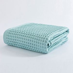 Serviette de bain en coton pur gaufré, douce et absorbante, avec logo personnalisé, pour usage domestique, motif nid d'abeille, format grand. - Product Image 6