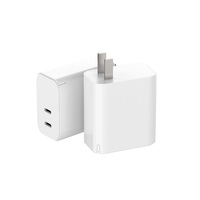 Chargeur mural rapide américain 45W, adaptateur secteur à double indicateur de USB-C pour iPhone, accessoires pour téléphones portables, certifié ETL FCC RoHS OEM ODM