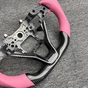 Volante de Fibra de Carbono y Cuero Rosa de Diseño Único para Honda Accord 10.ª Generación - Product Image 6