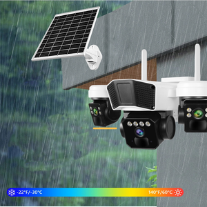 Wistino 6MP Cámara de doble panel solar Tres pantallas Alarma de detección de movimiento Visión nocturna A todo color Solar 4G Cámara de tarjeta SIM - Product Image 6