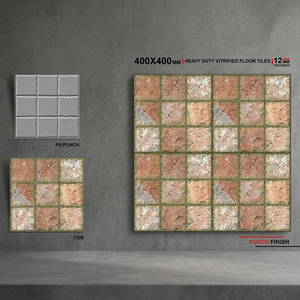 Carreaux de sol en porcelaine numérique antidérapants finition mate 40x40cm, pour extérieur, usage intensif - Product Image 5
