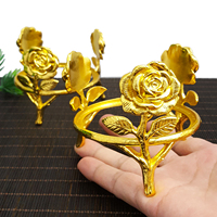 Base diffuseur de parfum de luxe en forme de fleur, support métallique personnalisé pour bougie, base de parfum pour chambre et salle de bain, étagère porte-bougie, décoration intérieure