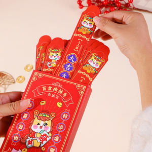 Caja Sorpresa de Sobres Rojos del Sorteo del Año del Caballo, 12 Piezas, Accesorio de Regalo para el Festival de Primavera - Product Image 2