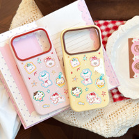Coque de téléphone en TPU avec motif de chiot coloré pour 15/16/17/18 Pro Max, protection 360°, finition brillante peinte