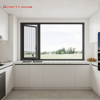 Fenêtres modernes en verre trempé coupe-vent, anti-effraction, insonorisées, isolées thermiquement, en aluminium et verre pour résidence